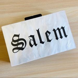 Retro Pin Up Lucite Salem witch 1626 clutch